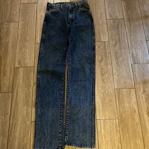 Vintage WRANGLER Straight Leg 29x38 JEANS, Dark Blue Men’s Made In USA